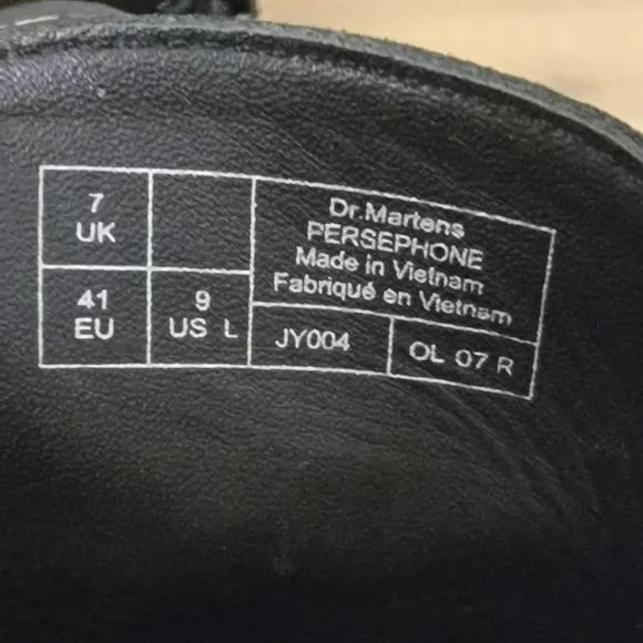 Dr. Martens PERSEPHONE Black Lace Up Boots - Picture 6 of 13